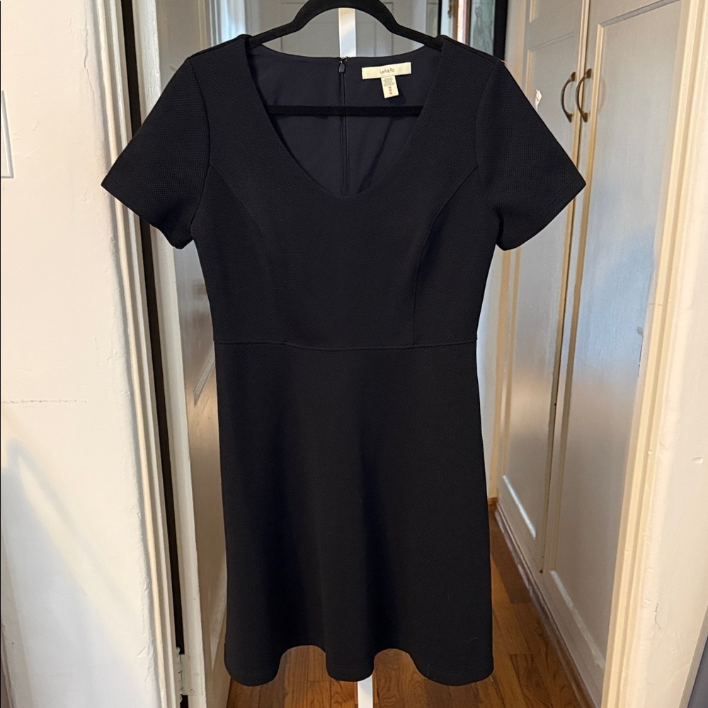 Lark & Ro Classic Black Mini Dress